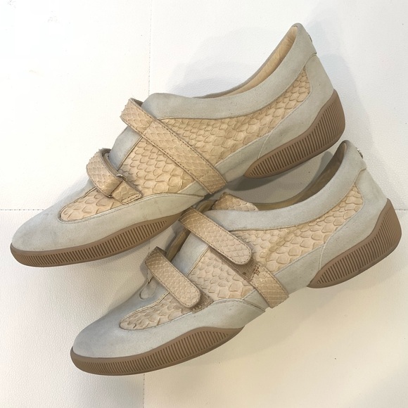 GIORGIO ARMANI Suede Python Sneakers Sz 40 - Picture 3 of 6